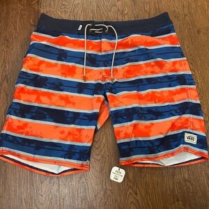 Vans Orange and Blue Board Shorts Dynamic Swimwear